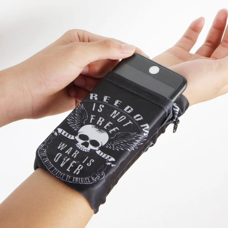 Pocket Wrist Wallet Ankle Wallet Sweat Bands Armband Hidden Pouch Wristlet for Travel Running PouchCell Phone Bag
