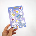 Cartoon Tattoo Decoration Cute Promotional Vinyl Journal Sticker Sheet
