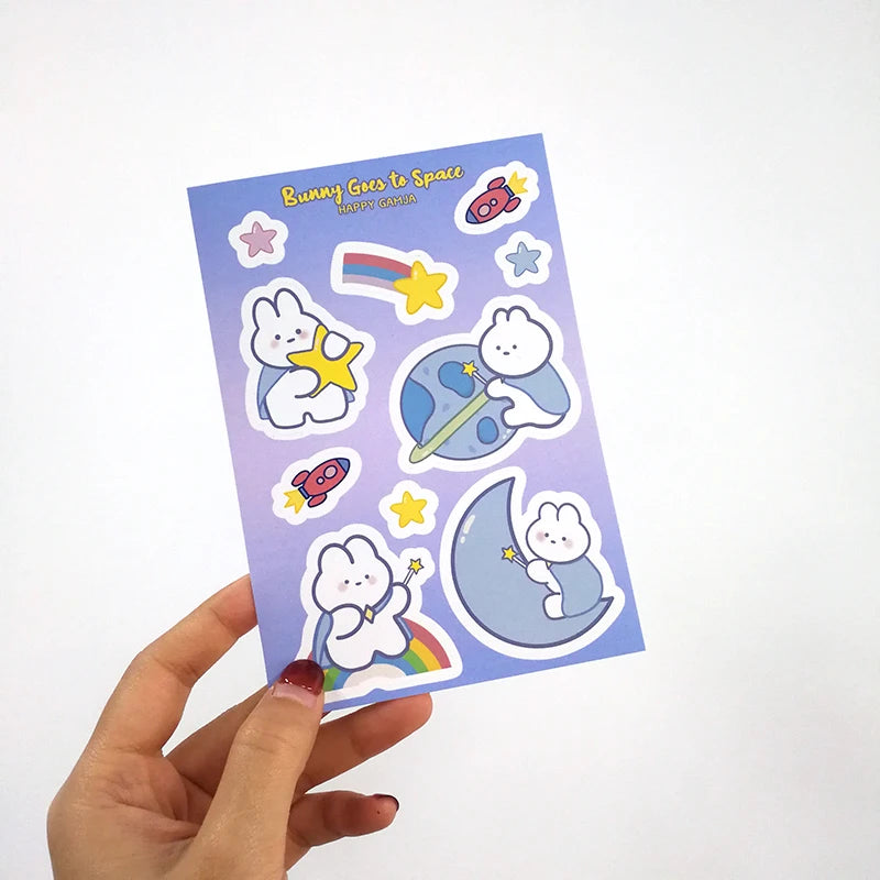 Cartoon Tattoo Decoration Cute Promotional Vinyl Journal Sticker Sheet
