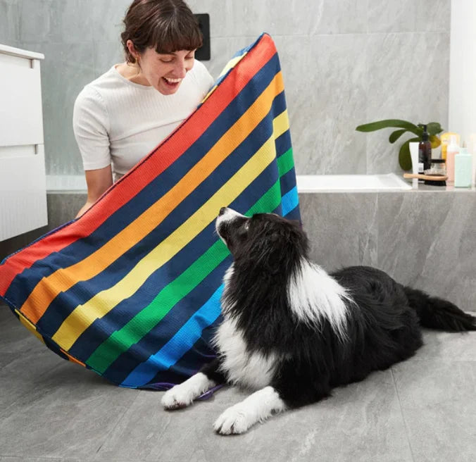 Hot Sale Custom logo Pets Dog/cat Towel Super Absorbent QUICK-DRY Microfiber Waffle Towels for Pets