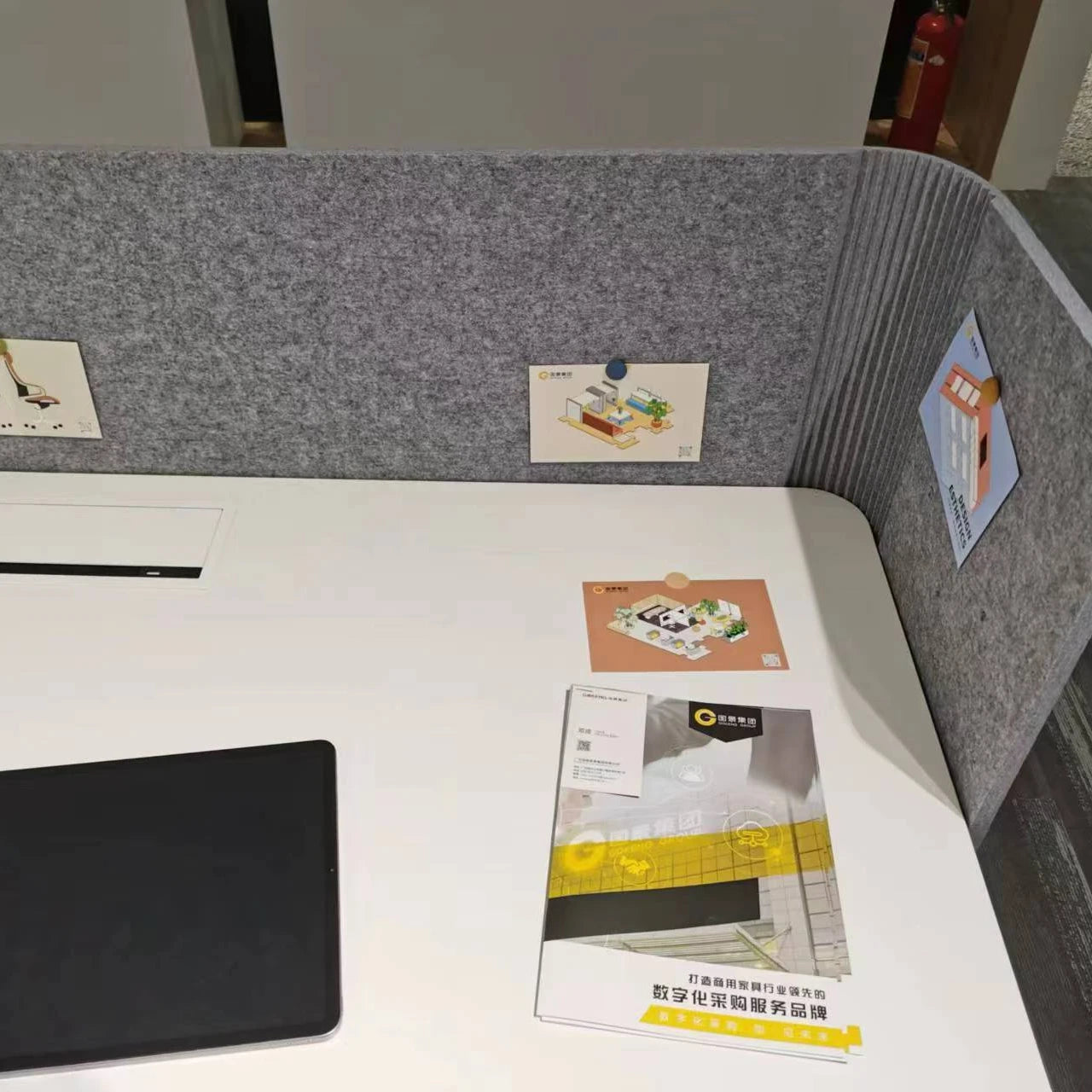 Sound Absorbing Desk Dividers Polyester Fiber Panels Partitions Desk Dividers Office Computer Desk Screen