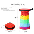 Portable Lightweight Plastic Folding Ottoman Adjustable Seat Stool Outdoor Travel Camping Retractable Telescope Design Metal
