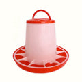 New Portable 1.5kg to 12kg Large Poultry Feeder & Drinker Red White Hanging with 1 Year Warranty