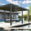 Waterproof Louver Roof System Kits Outdoor Easy Assebmled Motorized Garden Bioclimatic Aluminium Louver Pergola