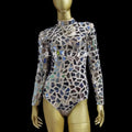Sexy Sequin Pole Dance Leotard DJ Stage Show Costume Club Bodysuits Photoshoot Bodycon Romper Women Party One Piece Jumpsuits