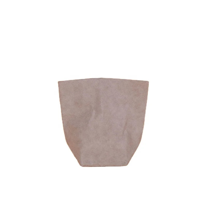 Custom Eco-Friendly Reusable 350gsm Washable Kraft Paper Bag Spout Top for Flower Pots Printed Custom Logo for Agriculture