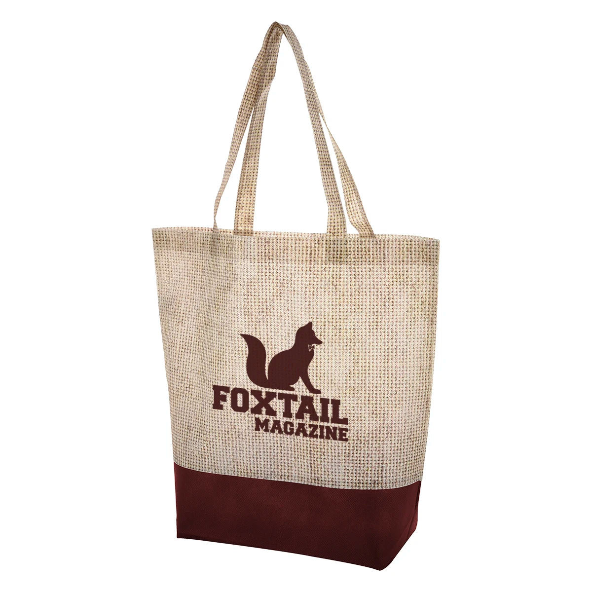 Fairview Women's Eco-Friendly Summer Knitting Tote Bag Non-Woven Letter Pattern with Shoulder Strap Medium Size for Shopping