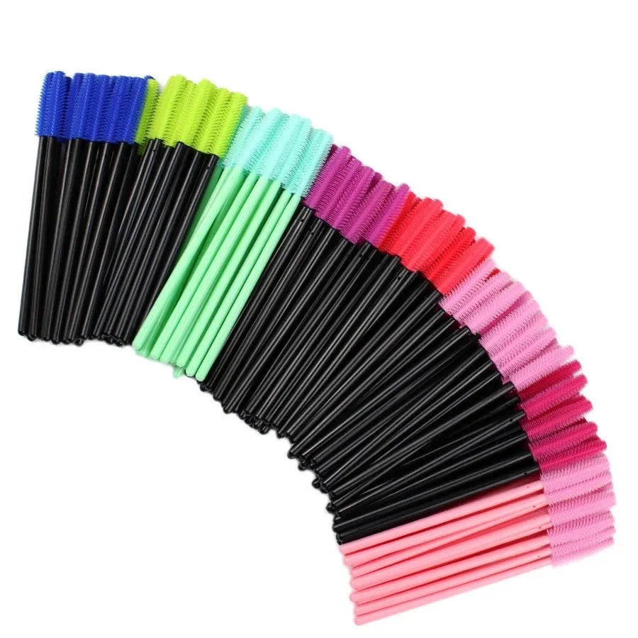 Silicone Mascara Wands Applicator Disposable Eyelash Brushes Comb Beauty Makeup Brush for Women Eyelash Extension Tools