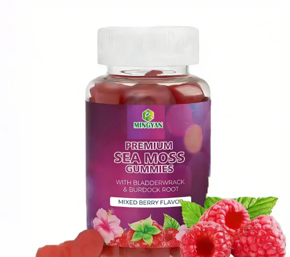 OEM/ODM Irish Sea Moss Bladderwrack Burdock Root Gummies Herbal Supplement Immunity Digestion Support Energy Management