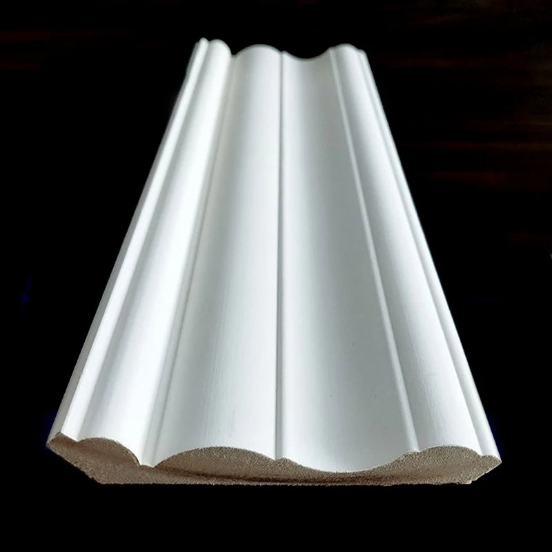 Modern Design PS Trim Crown Moulding Pre-Primed Waterproof Wood Pattern EPS Crown Moulding