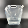 RTS 5L Transparent Water Bag Spout Pouch Beverage Drinking Water Pack Drink Bag with Handle