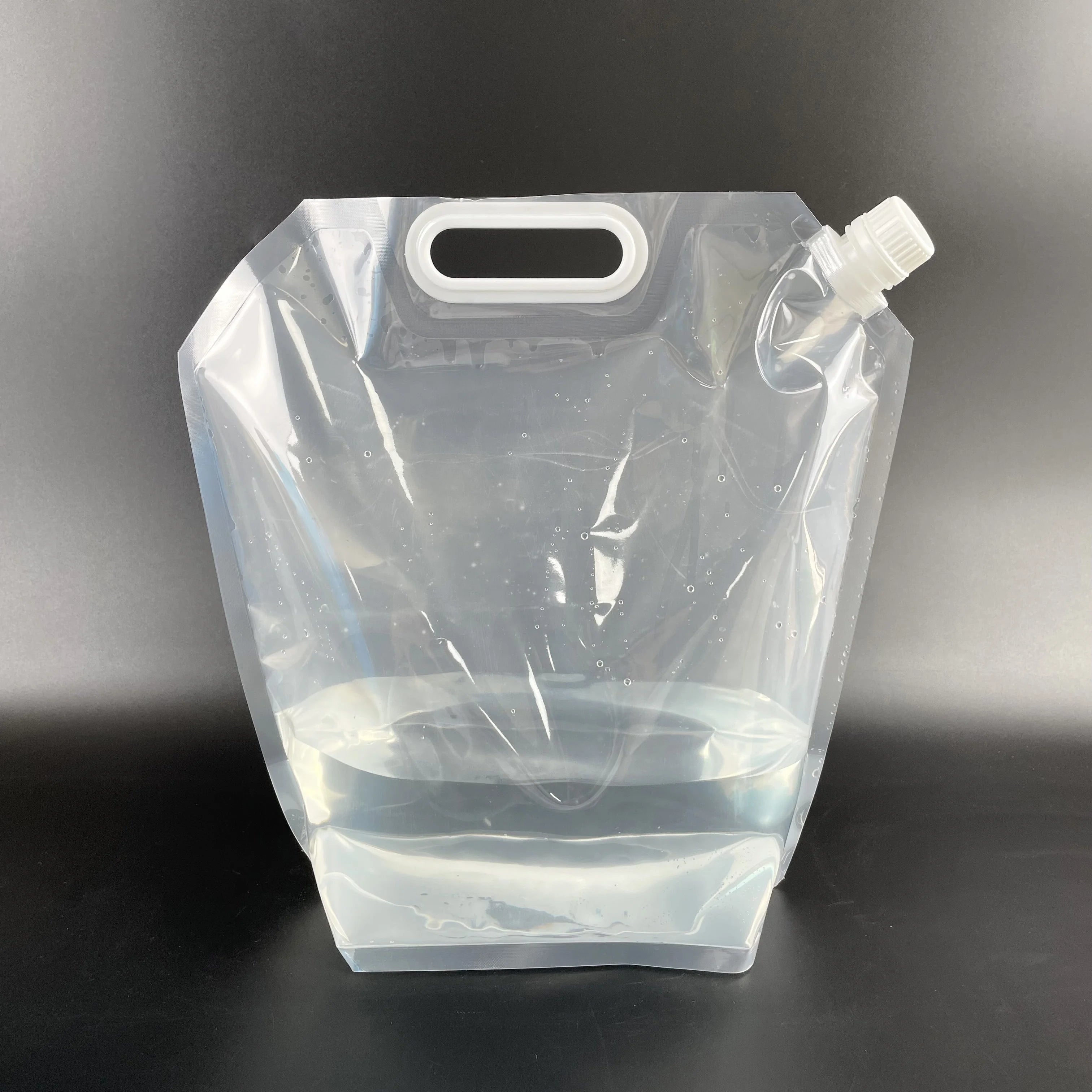 RTS 5L Transparent Water Bag Spout Pouch Beverage Drinking Water Pack Drink Bag with Handle