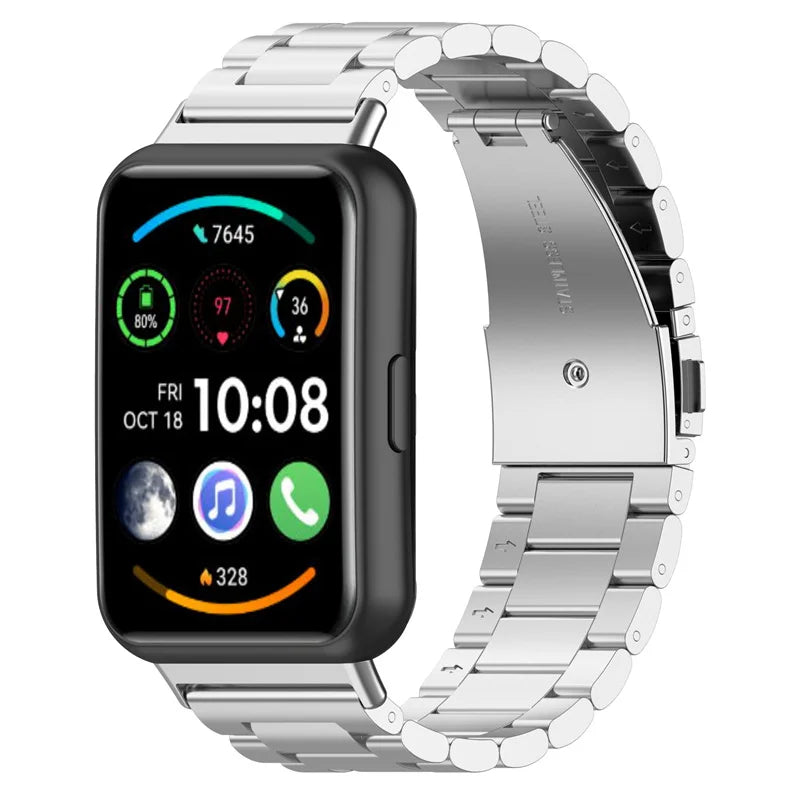 High Quality Luxury Stainless Steel Metal Strap Band Classic Accessory for Huawei Watch Fit 2
