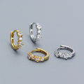 Fashion Jewelry 925 Silver Hoop Earring Women 18K Gold Plated Sterling Silver Hoop Earrings with Zircon Luxury Jewelry Women
