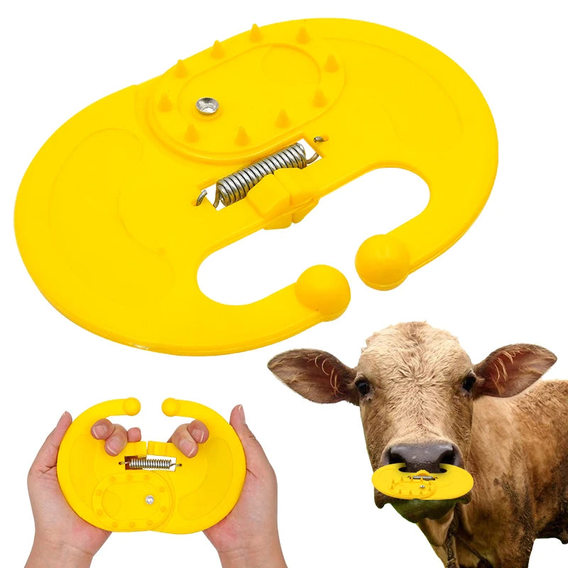 Calf Weaning Nose Ring Spring Calf Weaner Sucking Milking Stop Cow Weaning Tool Bovine Nose Clip Anti