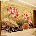 Custom Chinese flower bird wallpaper mural background wall house decoration