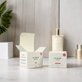 Multi Luxury Square Bio-degradable White Cardboard Gift Card Box Square Beauty Skin Care Packaging Box with Glossy Lamination