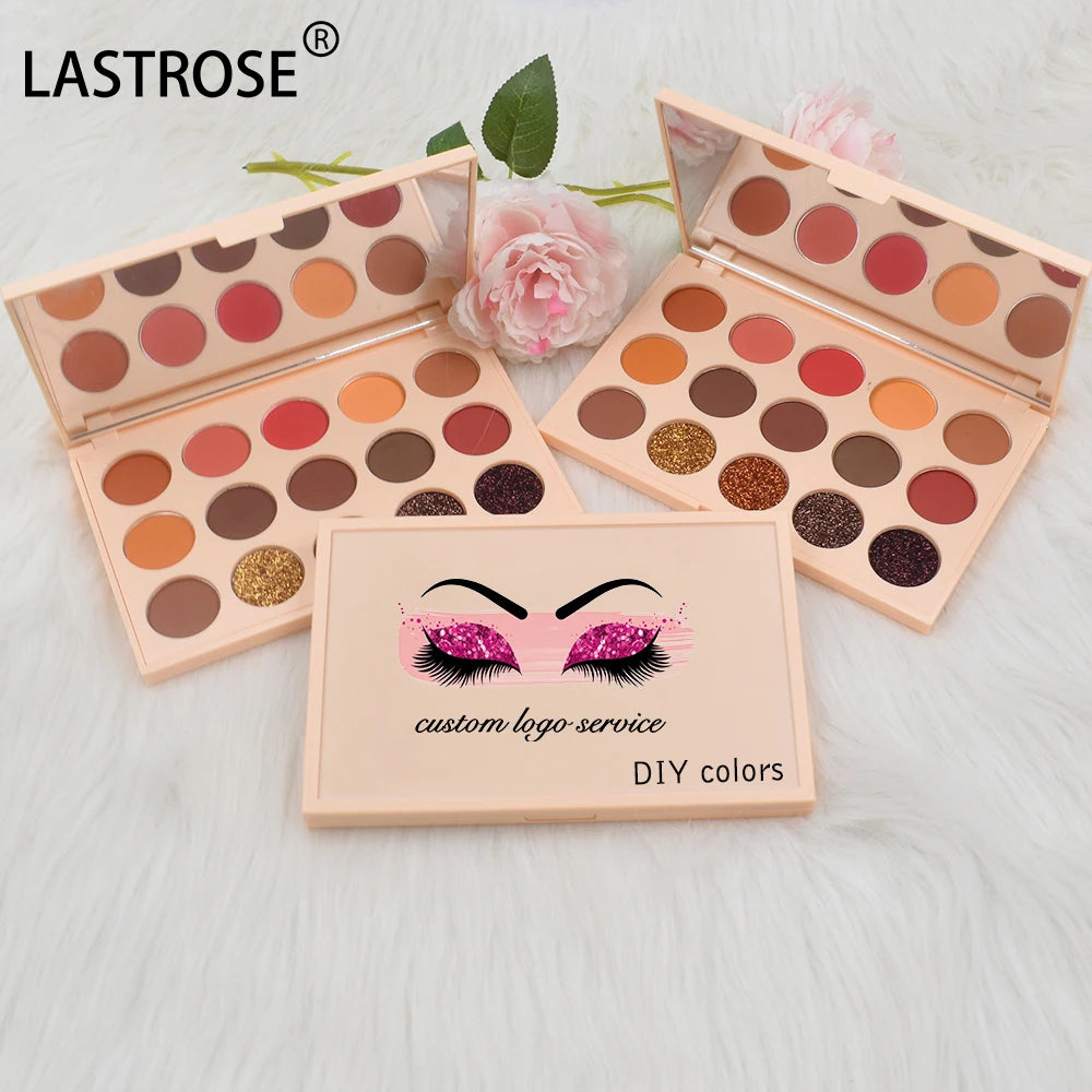 Private Label Vegan Eyeshadow Palette DIY Free Combination Colors Cosmetics Eye Shadow Powder Shimmer Finish Chemical