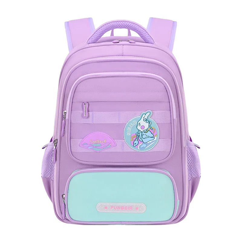 2024 New Cartoon School Bag for  Grade 1-6 Lightweight ridge protection Waterproof Student  Backpack