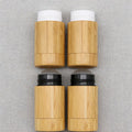 Factory Customizable Full Bamboo Roll on Bottle Refillable for Deodorant Essential Oil Perfume Packaging
