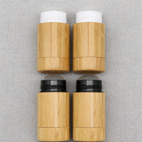 Factory Customizable Full Bamboo Roll on Bottle Refillable for Deodorant Essential Oil Perfume Packaging