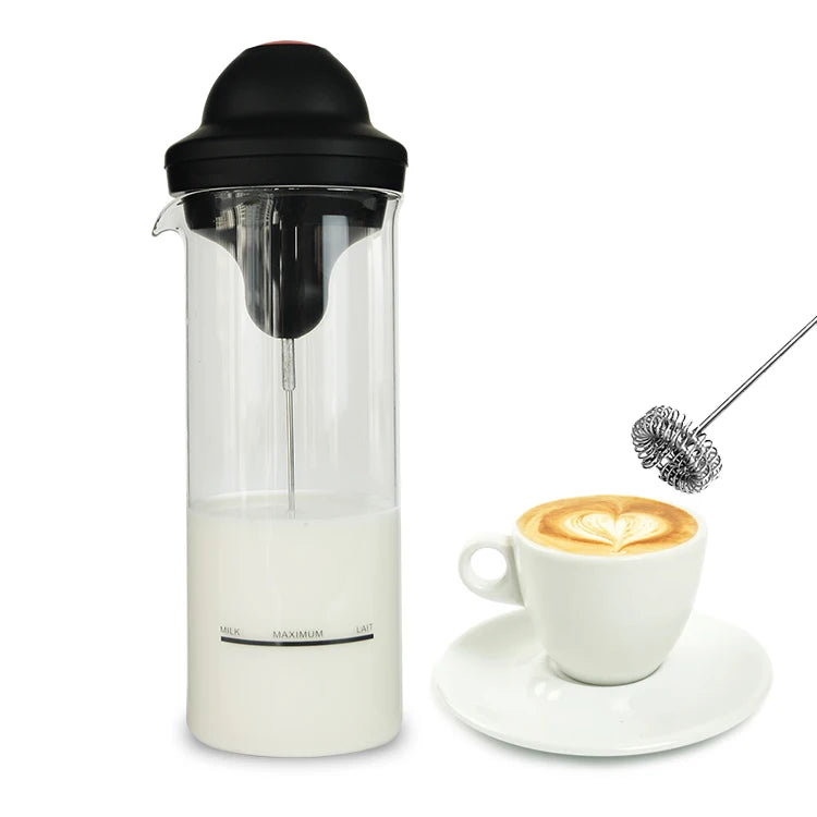 The Double Spring Electric Hand Held  Milk Bubble  Makes Frothy Milk in 18 Seconds or Less