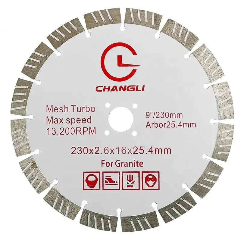 Wholesale Factory Power Tools 9inch 230mm Dry Granite Diamond Cutting Disc Circular Diamond Saw Blade for SandStone Granite