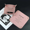 VIANRLA PU Leather  Folding Mini Jewelry Show Dish Storage Dish  Trinket Dish Storage Tray