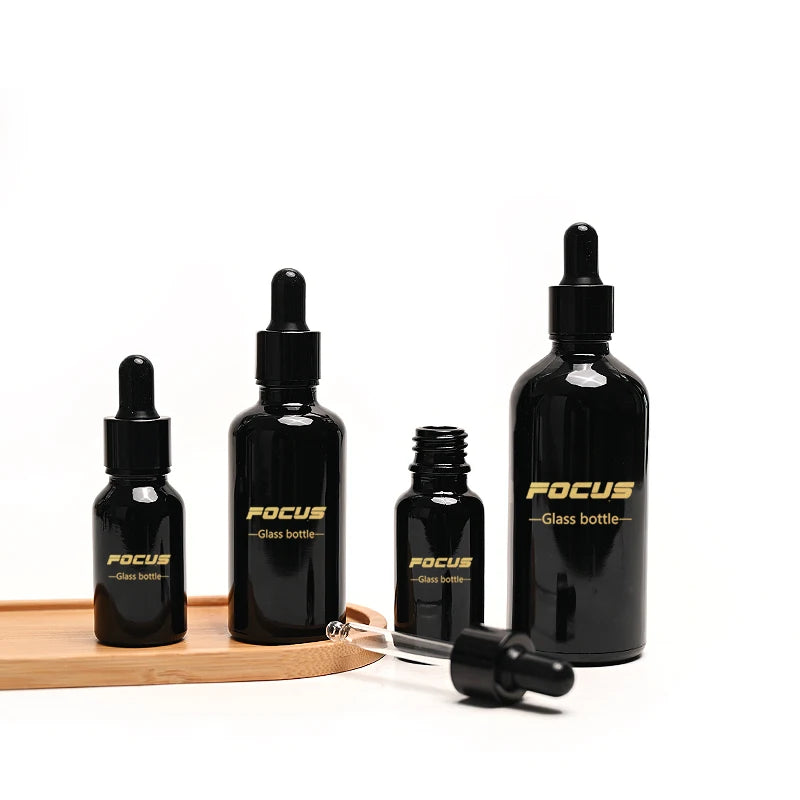 Custom Glass 10 ml 20 ml 30 ml Serum Bottle Skincare Packaging Face Essential Oil Dropper Bottles for Cosmetic