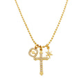 Minimalism Designer Cross Necklace Fashion Multi Pendant Star Eye Gold Plated Alloy Pendant Necklace for Women