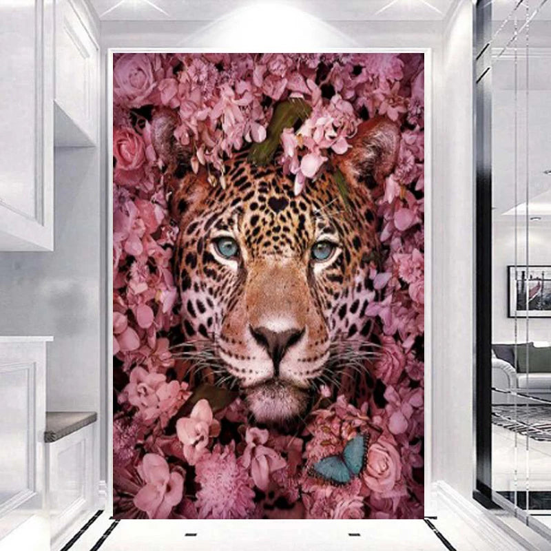 5D DIY Diamond Painting Animal Full Square/Round Diamond Flower Embroidery Cross Stitch Diamond Mosaic Picture Canvas Painting