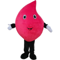 Blue Sky Factory 100% in Kind Shooting Custom Made Soft Plush Blood Mascot Costume Adult Red Blood Drip Mascot Costumes for Sale