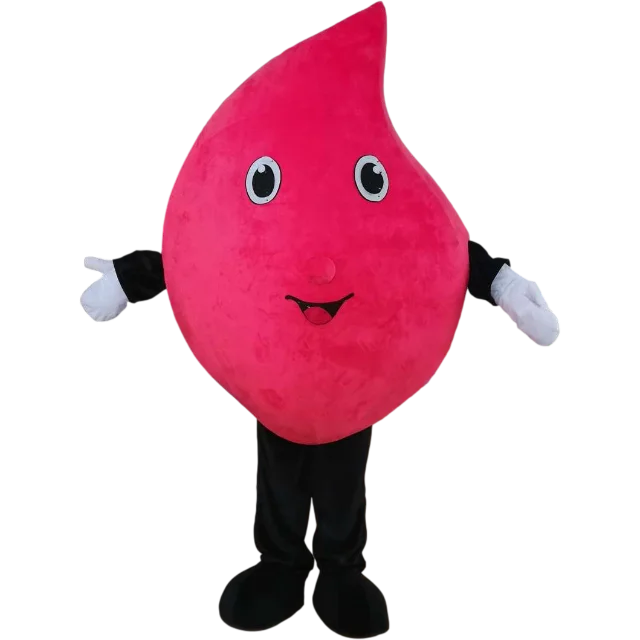 Blue Sky Factory 100% in Kind Shooting Custom Made Soft Plush Blood Mascot Costume Adult Red Blood Drip Mascot Costumes for Sale