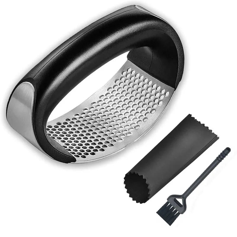 Online Top Seller Product Multifunctional Household Garlic Press 430 Stainless Steel Garlic Masher Kitchen Gadget
