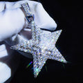 Fine Moissanite Jewelry Hip Hop Pendant 925 Sterling Silver NECKLACE Iced Out VVS Diamond CHAIN Star Pendant