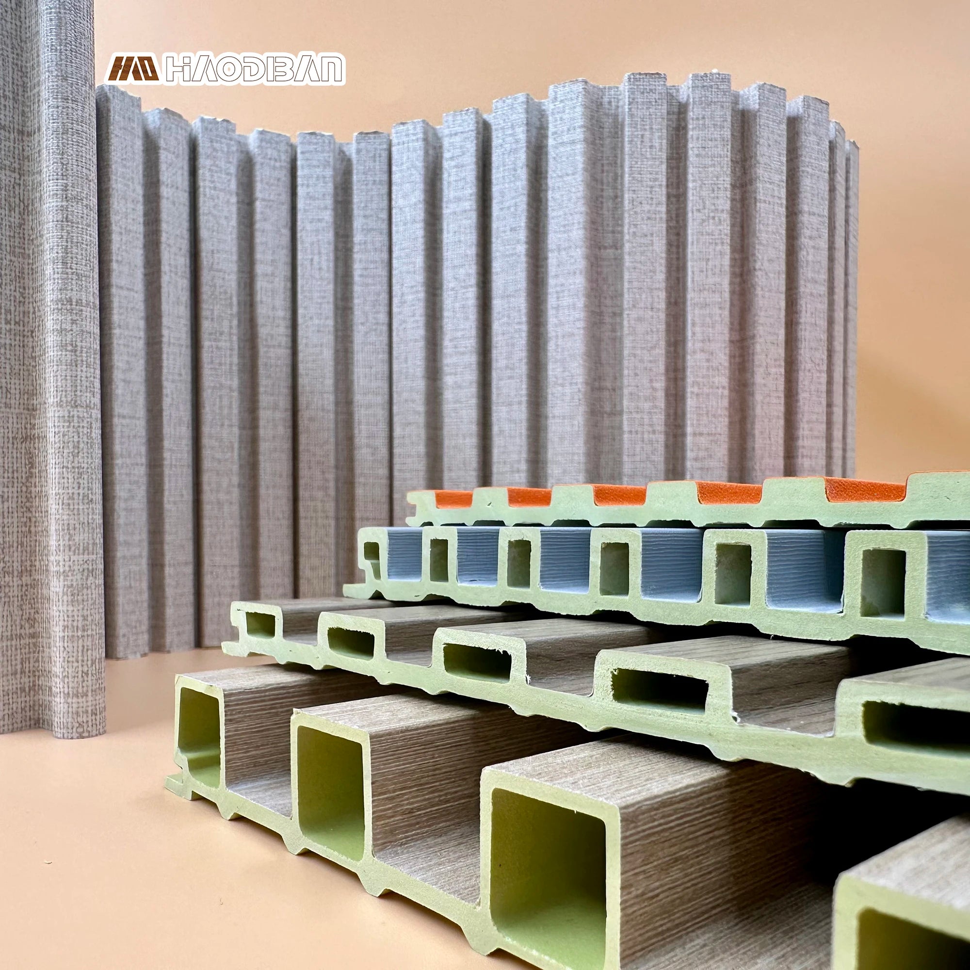 Eco Friendly Waterproof Hotel Use Interior Decoration Bamboo Fiber Wood Plastic Composite Fluted WPC Wall Panel