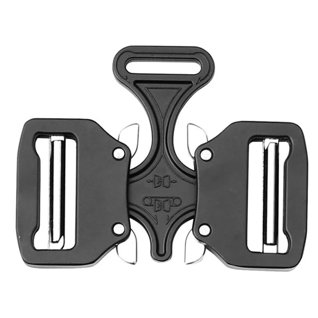 Zinic Alloy Rope Strap 3 Point 3 Way Side Tactical Metal Buckle Quick Release Buckle for Vest Collar