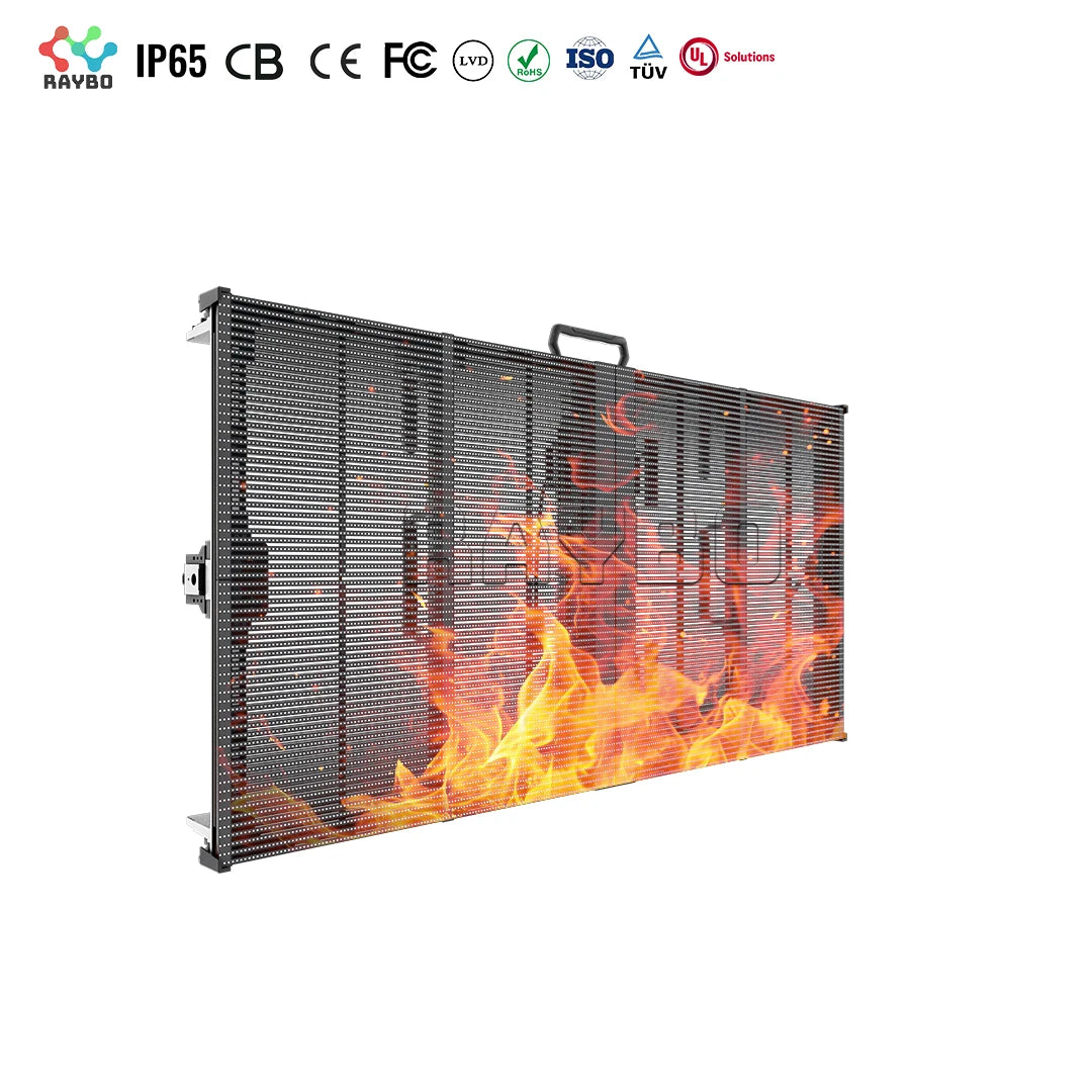 RAYBO AirVue Series P15.6 Transparent LED Screen High-Brightness IP65 Outdoor See-Through LED Wall for Outdoor Music Festivals
