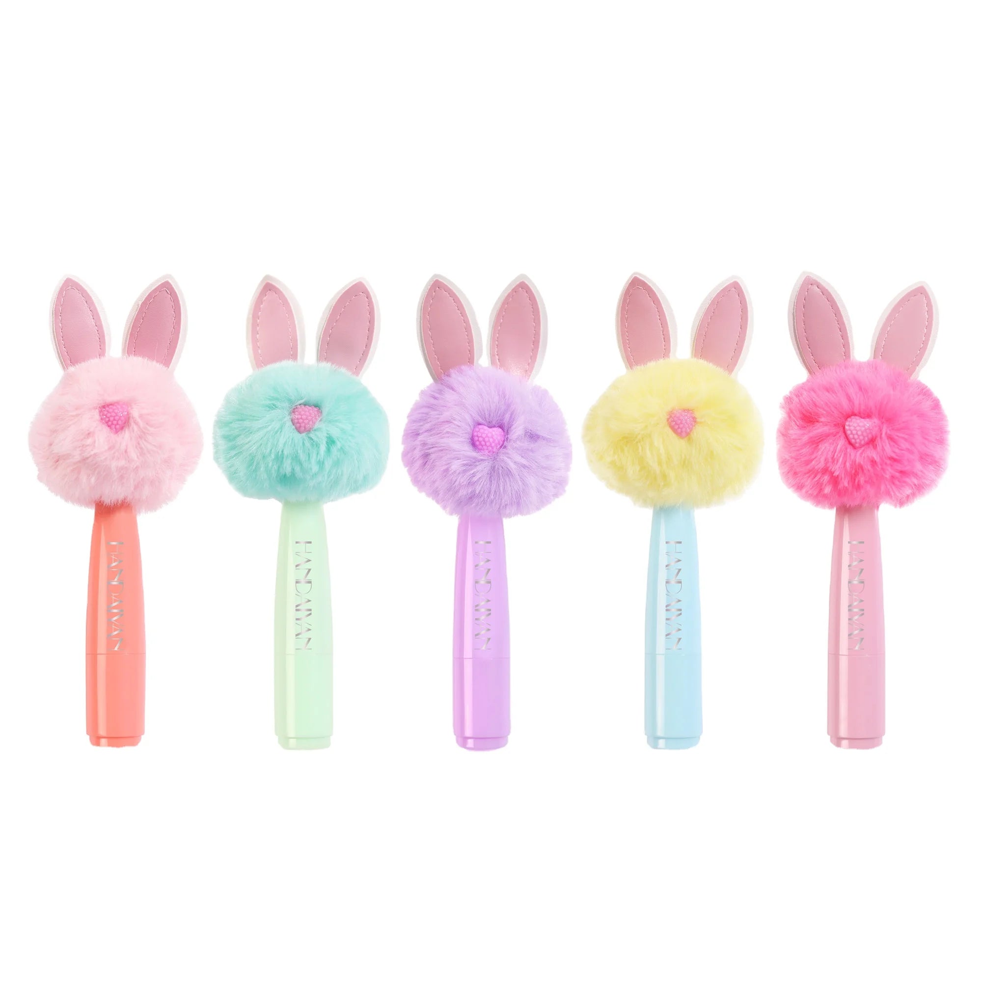 HANDAIYAN 5-Color Mini Rabbit Fur Tip Lipstick Velvet Matte Lip Balm Portable Moisturizing Lipstick Wholesale Makeup