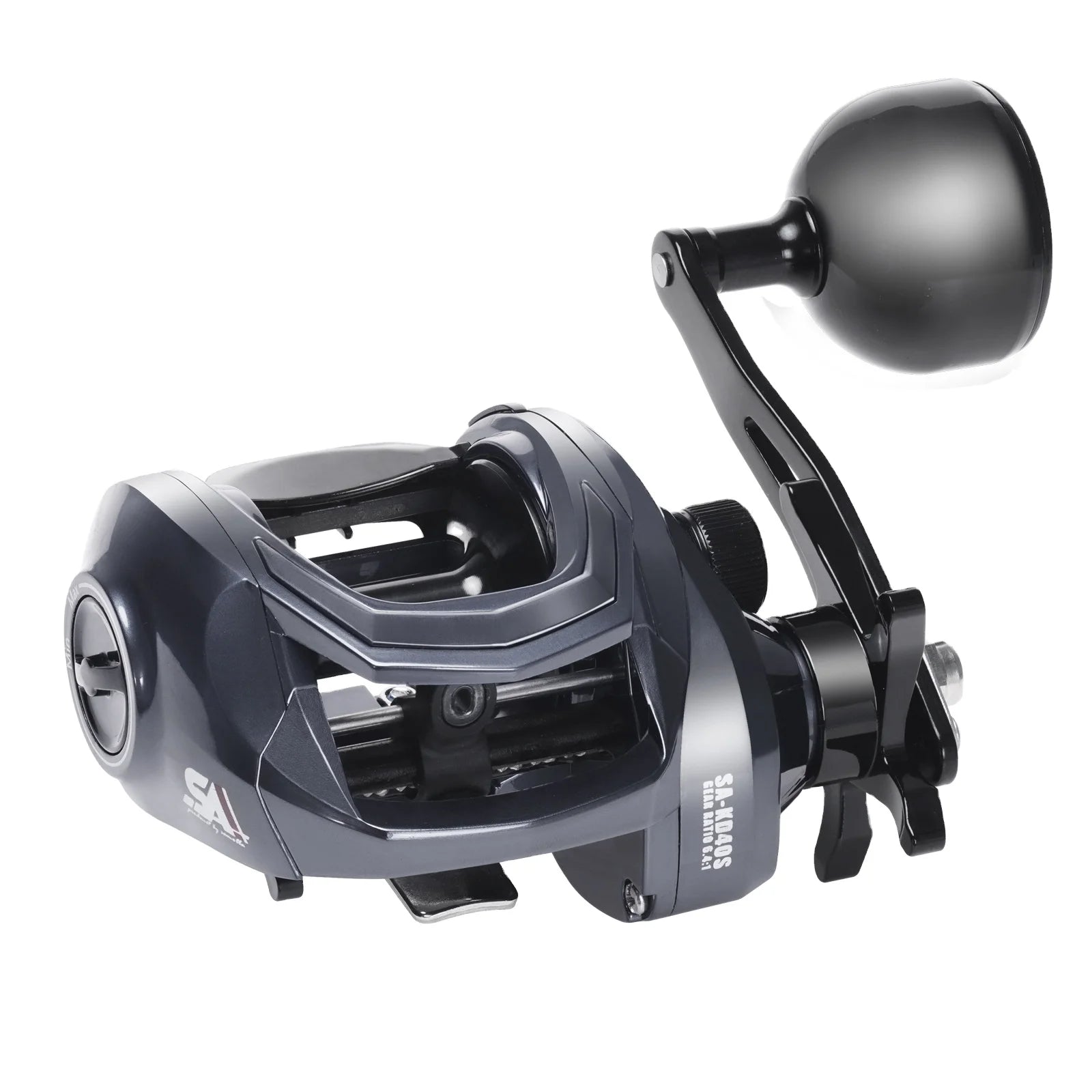 NEWMAJOR Large New Baitcasting Fishing Reel Saltwater Waterproof Sea Fishing 6.4:1 15KG Drag Catfishing Trolling Metal Base