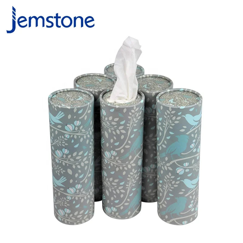 Shenzhen Packaging Luxury Custom Printed Paper Cylinder Box Facial Tissue Skincare Cardboard Tube Packaging