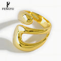 Fine Irregular Geometric Ring for Womens 925 Sterling Silver Designer Adjustable Rings Custom Fashion Jewelry Wholesale