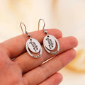 Personalized Name Gold Earrings Stainless Steel Fashion Jewelry Earrings Birth Flower Design for Women and Girls