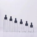 Custom Logo Skin Care Serum Bottles 20ml 30ml 50ml 60ml 80ml Frosting Flat Shoulder for Essential Oil Glass