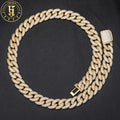 High Quality Hip Hop Jewelry Men 14mm Solid Brass Prong Setting Iced Out Zircon Diamond Cuban Link Chain Necklace