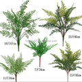 S03 Wall Decor Crepple Leafy Plant Artificial Plants Landscaping Decoration Artificial Fern Green Plant Persian Leaves for Decor