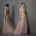 Jancember RL018 2022 Pink Flower Zipper Spaghetti Strap Elegant Bridal Wedding Dress