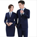 Wholesale Custom Professional Black Suit Set for Commuting Insurance Bus Bank Work Clothes Formal Attire Business Suit Set