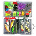 YOUME Hot Sale Fishing Lures Kit Metal Jig Spoons and Silicone Soft Bait Plastic Tackle Box for Saltwater Fish Species
