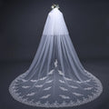 New Wedding Veil European Trailing Lengthened Widened Exquisite Lace Bridal Veil Embroidery Bridal Veil